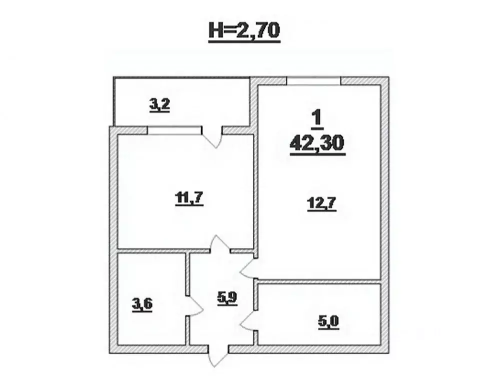 1-к кв. Калининградская область, Калининград ул. Юрия Гагарина, 16Б ... - Фото 2