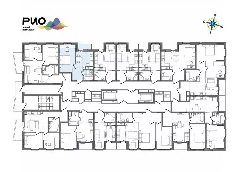 1-к кв. Удмуртия, Ижевск Воткинский жилрайон, Рио жилой комплекс, 2 ... - Фото 2