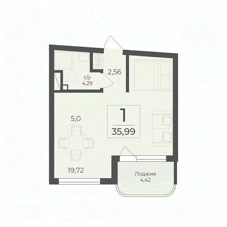 1-к кв. Крым, Алушта муниципальный округ, пос. Бондаренково ул. ... - Фото 2