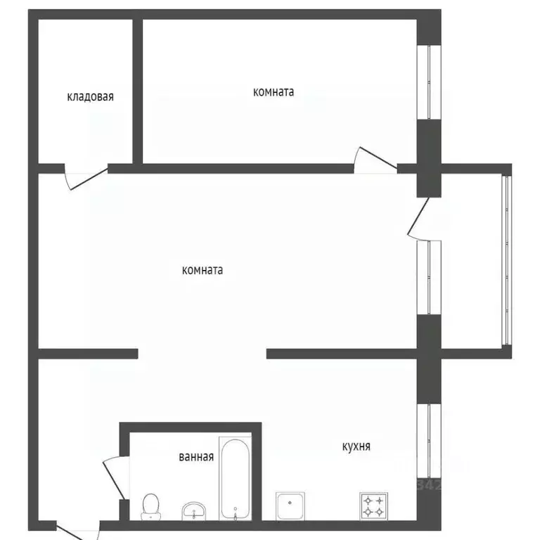 2-к кв. Курганская область, Курган ул. Пушкина, 71 (63.0 м) - Фото 2