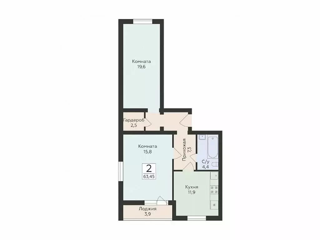 2-комнатная квартира: Самара, улица Победы, 14А (63.45 м) - Фото 0