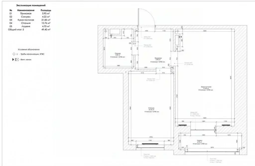 1-к кв. Санкт-Петербург просп. Авиаконструкторов, 54 (49.4 м) - Фото 2