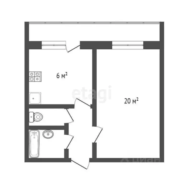 1-к кв. Санкт-Петербург Тепловозная ул., 50 (30.1 м) - Фото 2