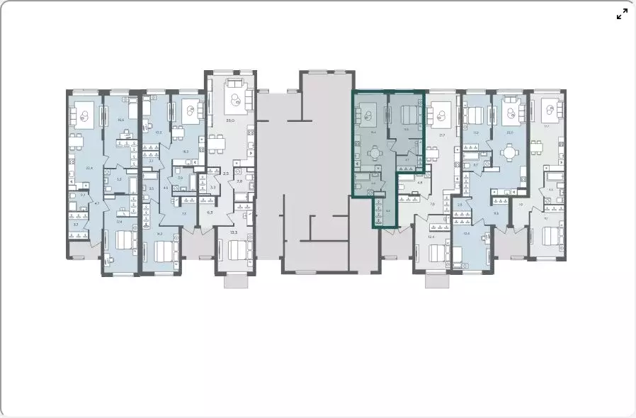 2-комнатная квартира: село Перхушково, микрорайон Равновесие, 11А (46 ... - Фото 2