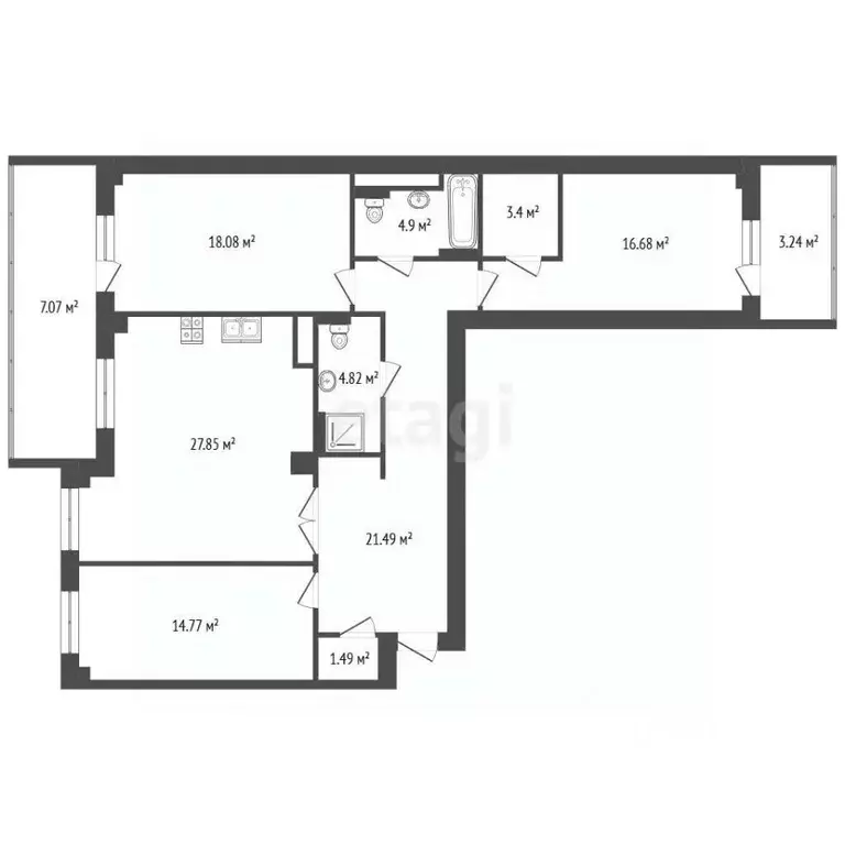3-к кв. Москва ул. Каховка, 37к1 (120.0 м) - Фото 2