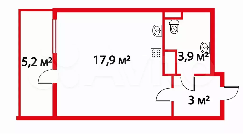 Квартира-студия, 28 м, 5/16 эт. - Фото 0