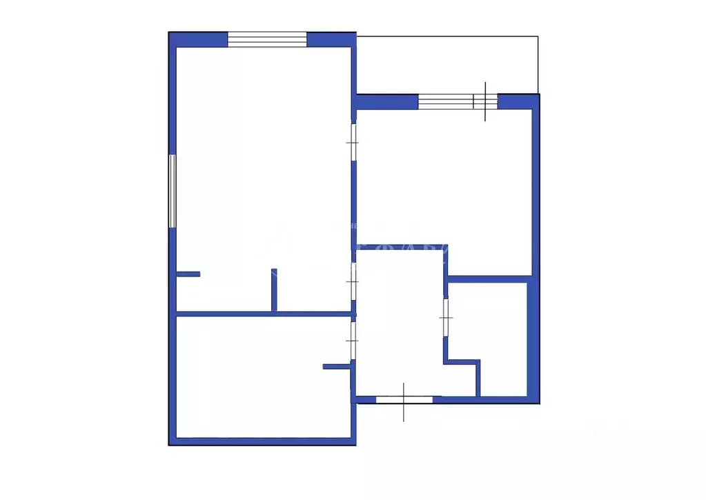 2-к кв. Кемеровская область, Кемерово бул. Строителей, 60 (45.7 м) - Фото 2