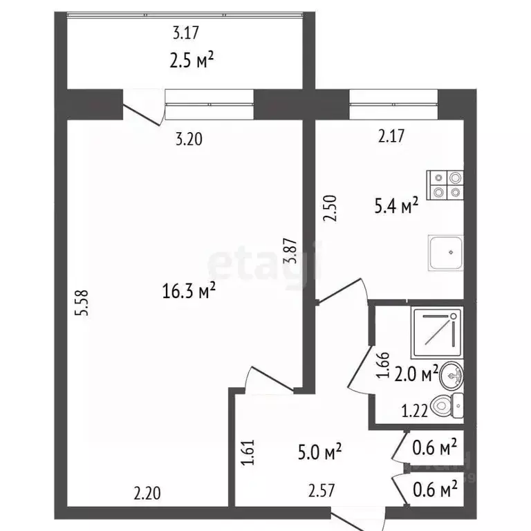 1-к кв. Саха (Якутия), Якутск ул. Горького, 96 (29.3 м) - Фото 1