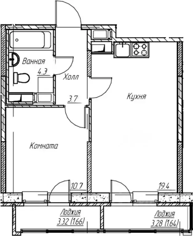 1-к кв. Санкт-Петербург ул. Ивинская, 5к2 (38.0 м) - Фото 1