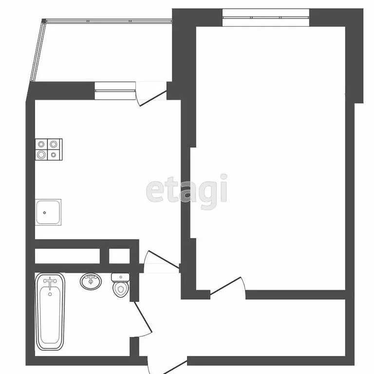 1-комнатная квартира: Дмитров, микрорайон имени В.Н. Махалина, 36 (35 ... - Фото 1