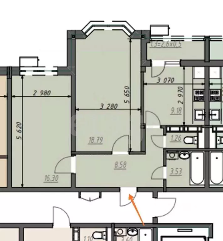 2-к кв. Краснодарский край, Анапа ул. Крылова, 13к2 (60.8 м) - Фото 2