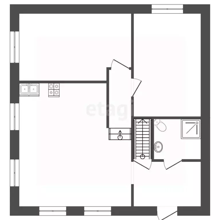 Дом в Костромская область, Красное-на-Волге пгт ул. Розы Люксембург, ... - Фото 1