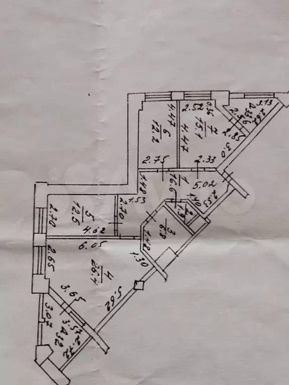 3-к. квартира, 91,5 м, 2/5 эт. - Фото 0