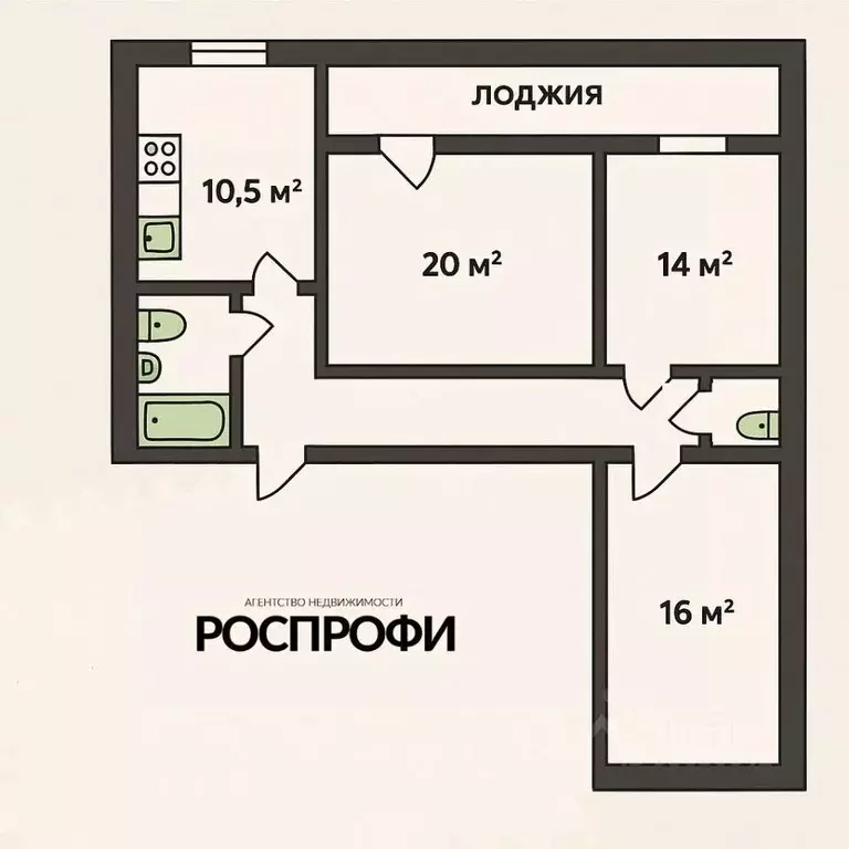 3-к кв. Омская область, Омск ул. Куйбышева, 113к1 (83.4 м) - Фото 1