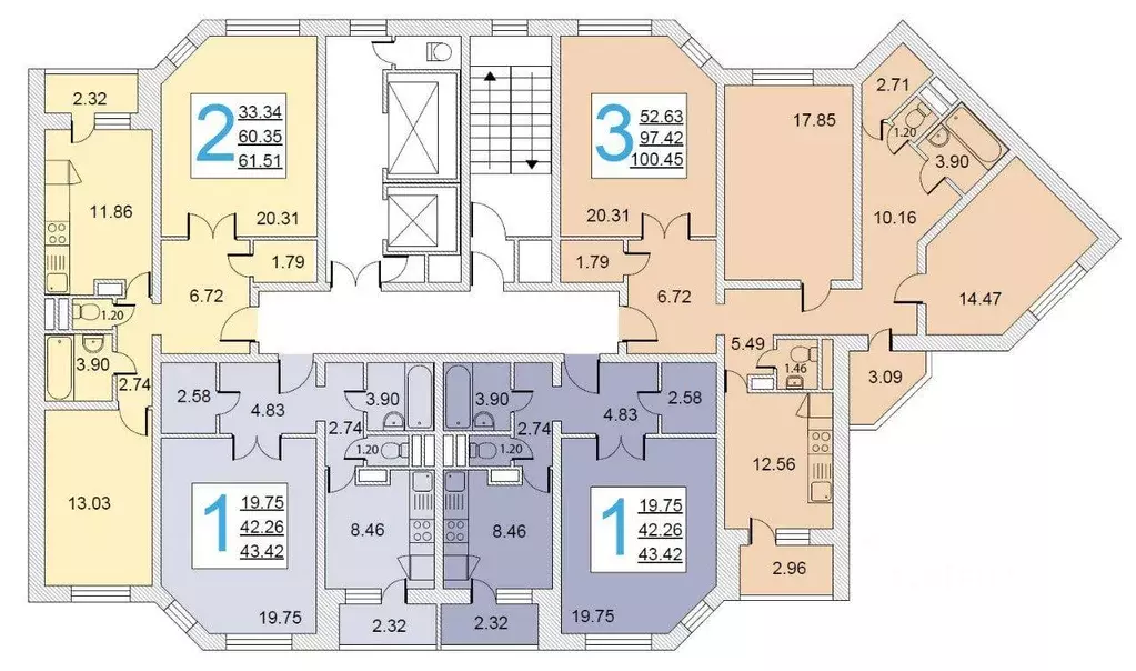 Квартира, 1 комната, 42 м - Фото 0