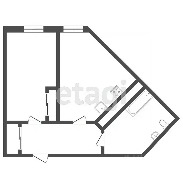 1-к кв. Тюменская область, Тюмень ул. Республики, 204к5 (53.3 м) - Фото 2