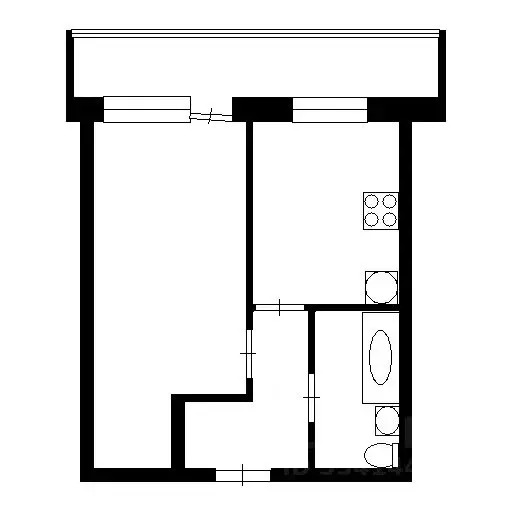 1-к кв. Татарстан, Зеленодольск ул. Королева, 4 (38.0 м) - Фото 1