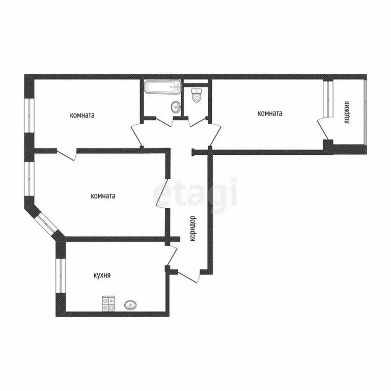 3-к кв. Ямало-Ненецкий АО, Надым ул. Зверева, 41 (68.0 м) - Фото 0