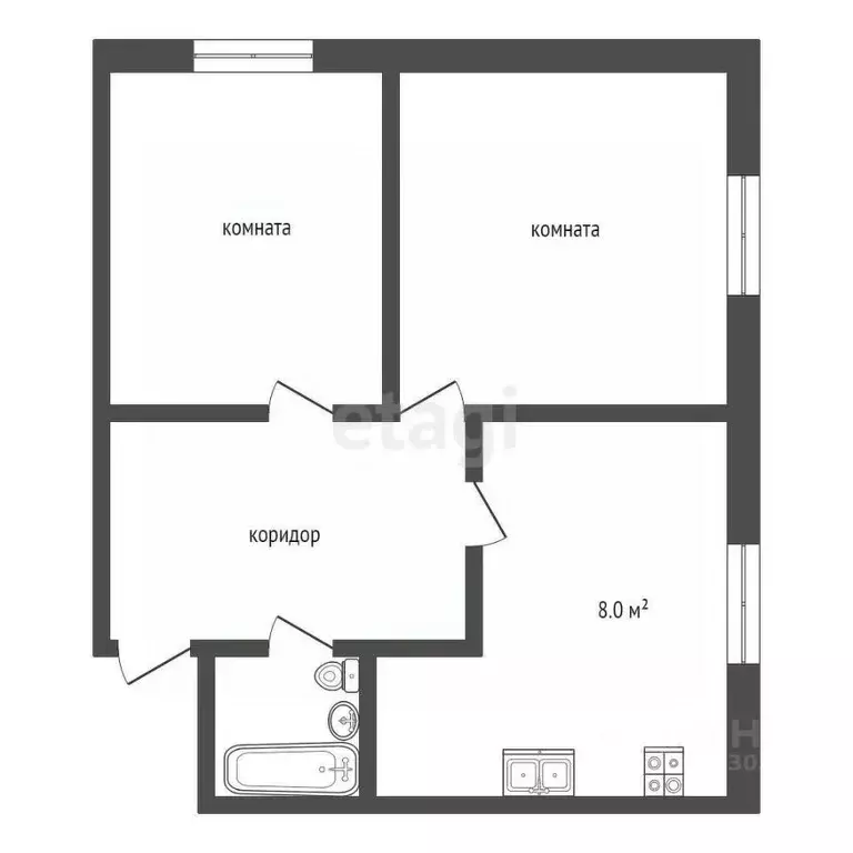 2-к кв. Московская область, Клин городской округ, Решетниково пгт ул. ... - Фото 2