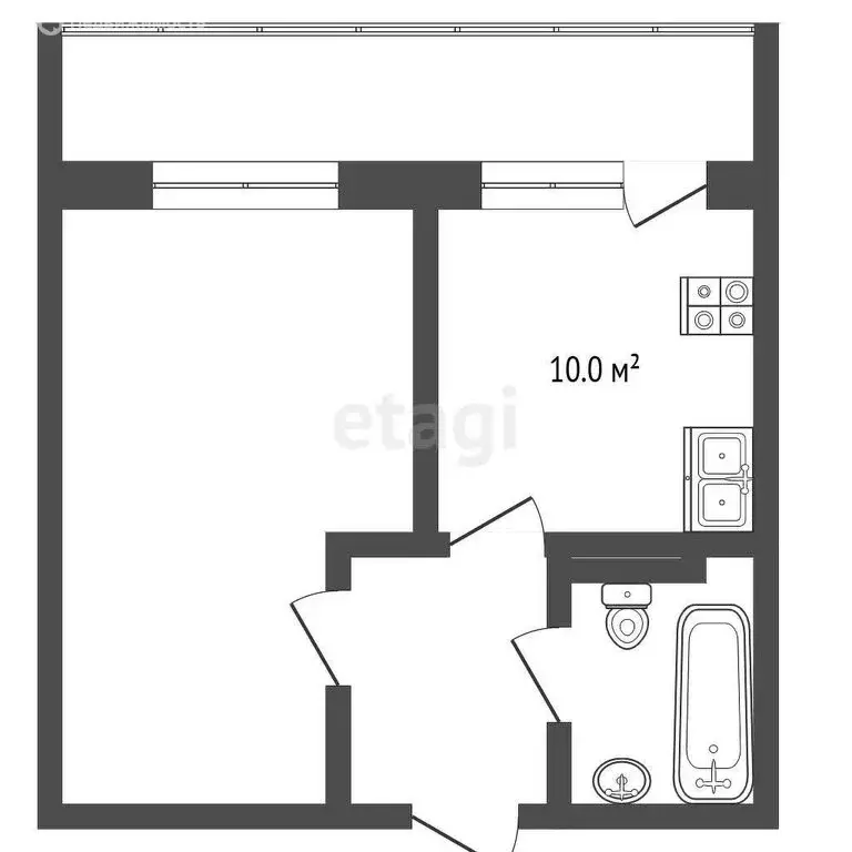 1-комнатная квартира: Кемерово, проспект Химиков, 34к1 (36.7 м) - Фото 1