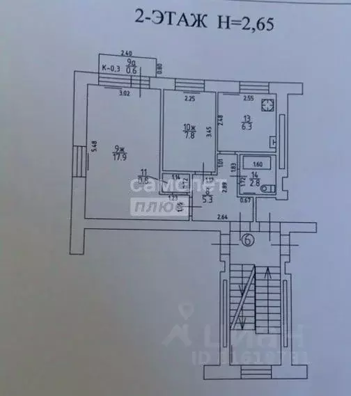 2-к кв. Калининградская область, Калининград Линейная ул., 3 (41.0 м) - Фото 1