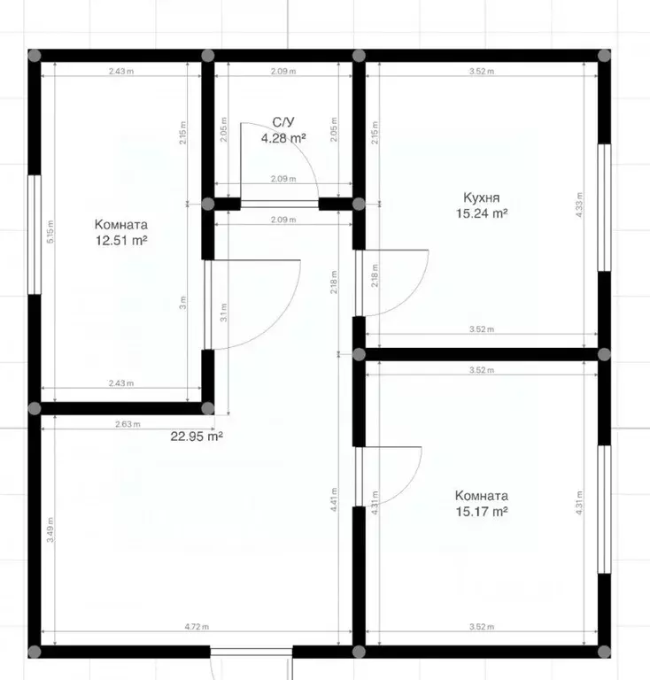 2-к кв. Кабардино-Балкария, Нальчик ул. Тлостанова, 28 (75.0 м) - Фото 1
