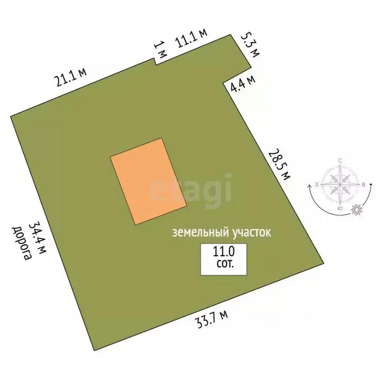 Участок в Томская область, Томск д. Эушта, Береговая ул. (11.0 сот.) - Фото 1