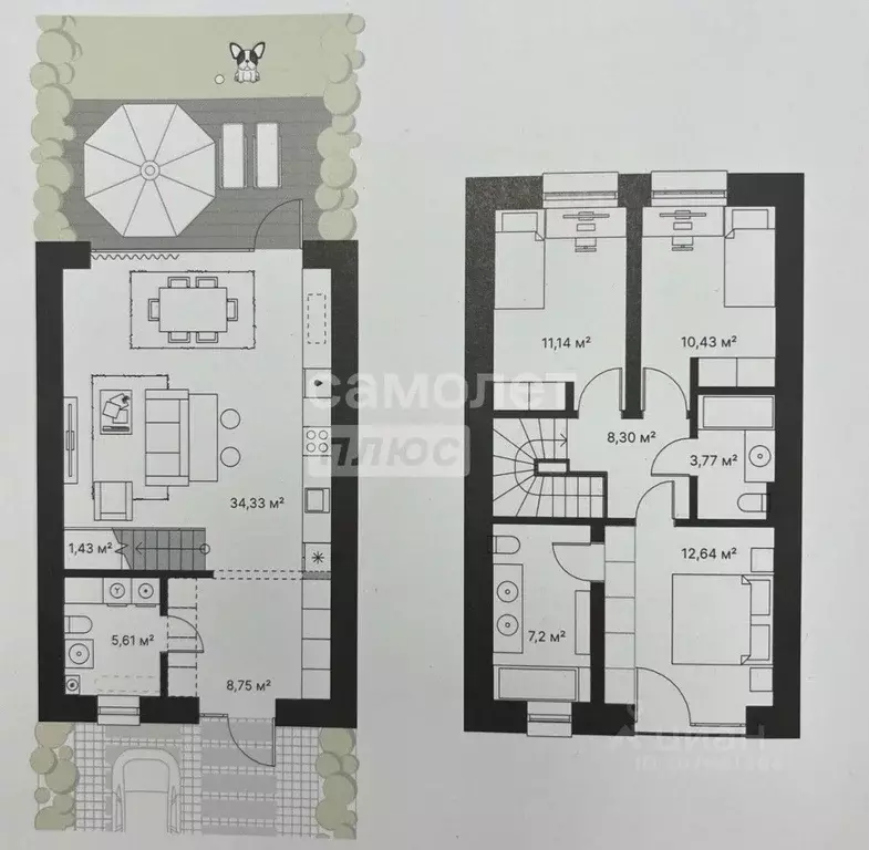 Таунхаус в Липецкая область, Липецкий муниципальный округ, с. Ленино ... - Фото 2