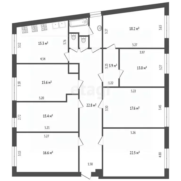 Комната Москва Новая Басманная ул., 12С2 (16.0 м) - Фото 2
