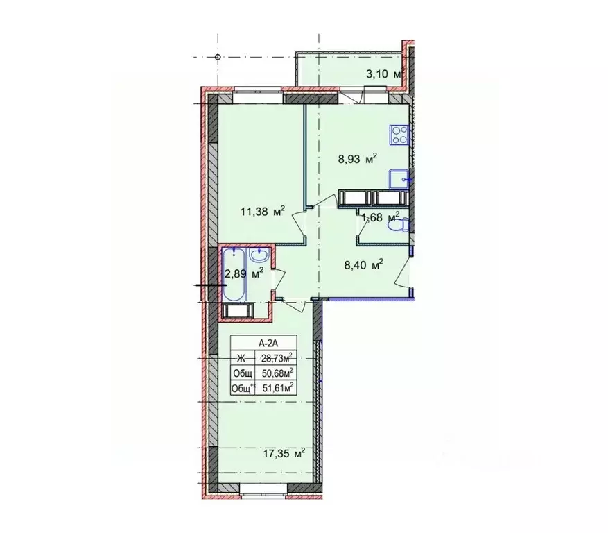 2-к кв. Ярославская область, Ярославль ул. Строителей, 16к3 (52.0 м) - Фото 1
