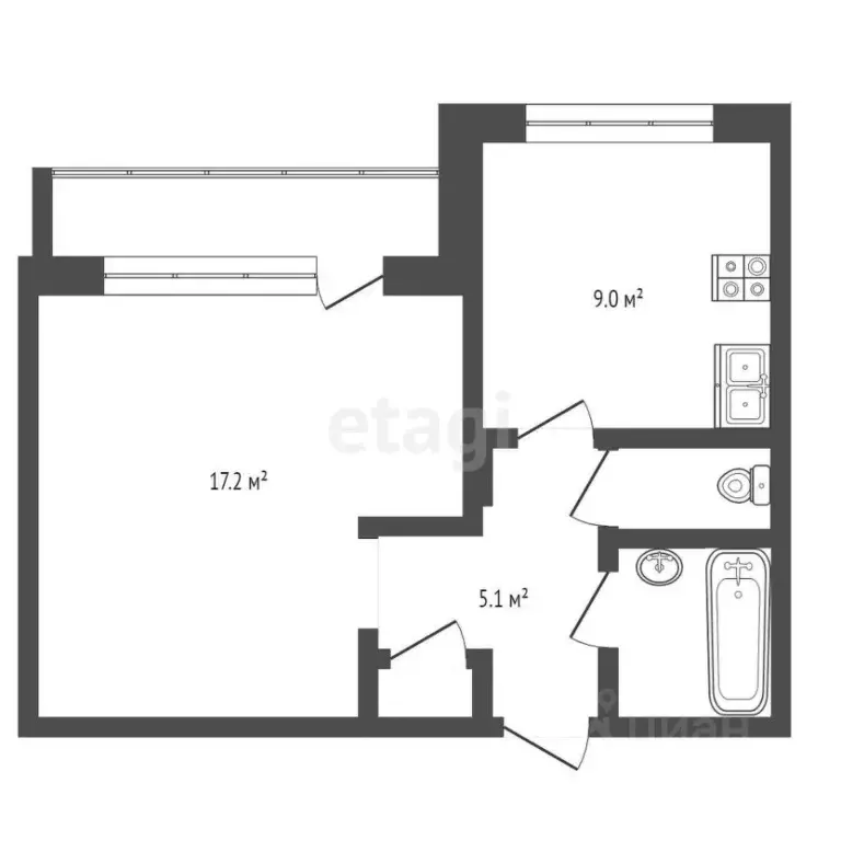 1-к кв. Костромская область, Кострома Давыдовский-2 мкр, 35 (34.0 м) - Фото 0