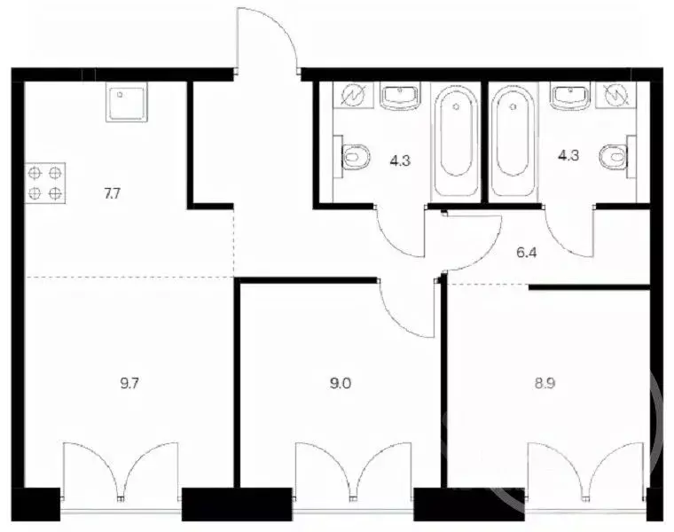 2-к кв. Санкт-Петербург наб. Обводного Канала, 169 (53.6 м) - Фото 2