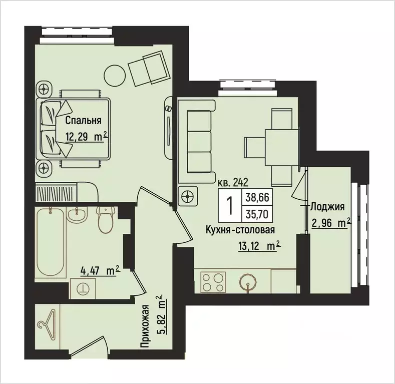 1-к кв. Нижегородская область, Нижний Новгород Литературная ул., 5 ... - Фото 1