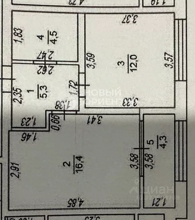 1-к кв. Свердловская область, Екатеринбург ул. Гастелло, 25 (42.3 м) - Фото 2