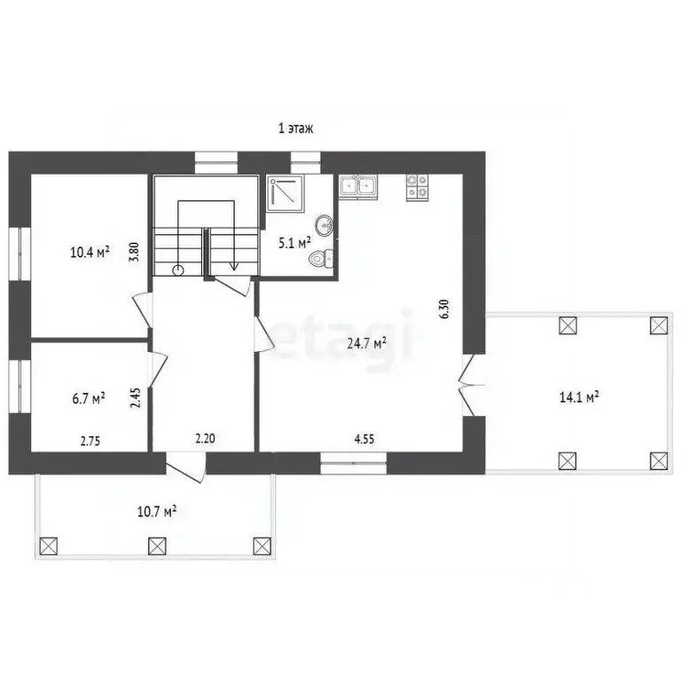 Дом в Калужская область, Ферзиковский муниципальный округ, Грабцево ... - Фото 1