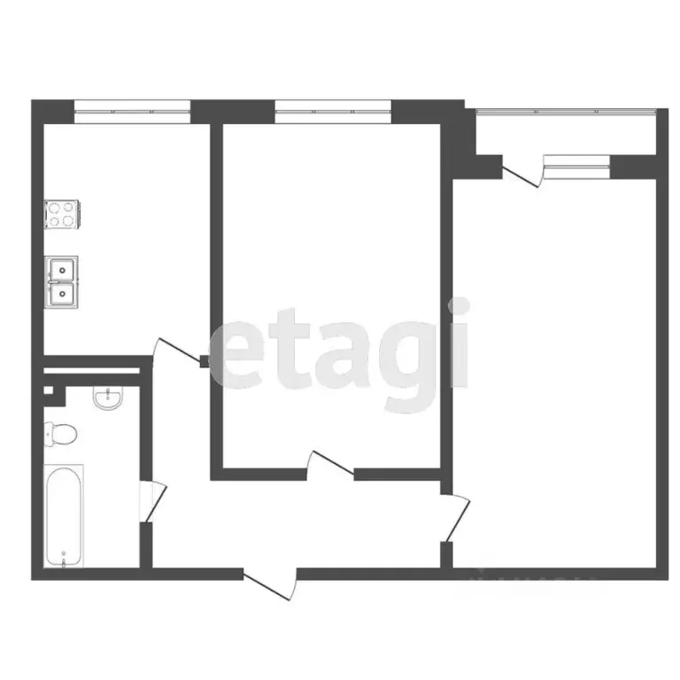 2-к кв. Тюменская область, Тюмень Восточный мкр, ул. Моторостроителей, ... - Фото 2
