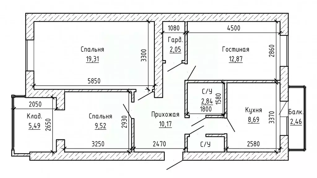 3-к кв. Кабардино-Балкария, Терек Кабардинская ул. (71.0 м) - Фото 2
