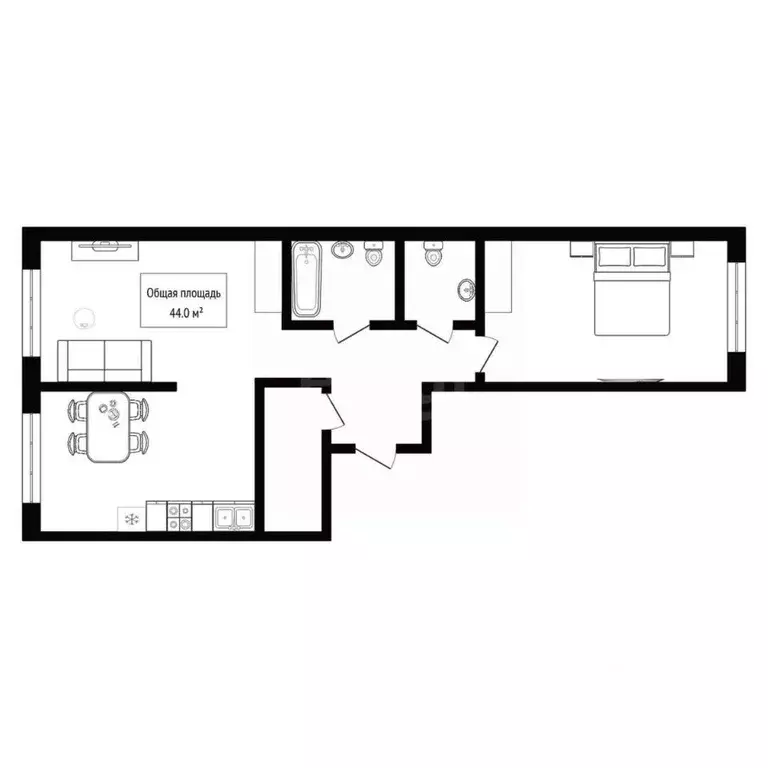 2-к кв. Новосибирская область, Искитим Семипалатинская ул., 40 (44.0 ... - Фото 2