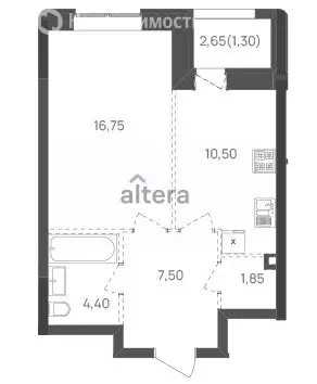 1-комнатная квартира: Казань, Краснококшайская улица, 58 (42.3 м) - Фото 0