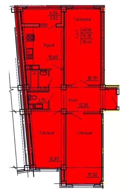 3-комнатная квартира: Пенза, улица Генерала Глазунова, 6 (74.8 м) - Фото 0