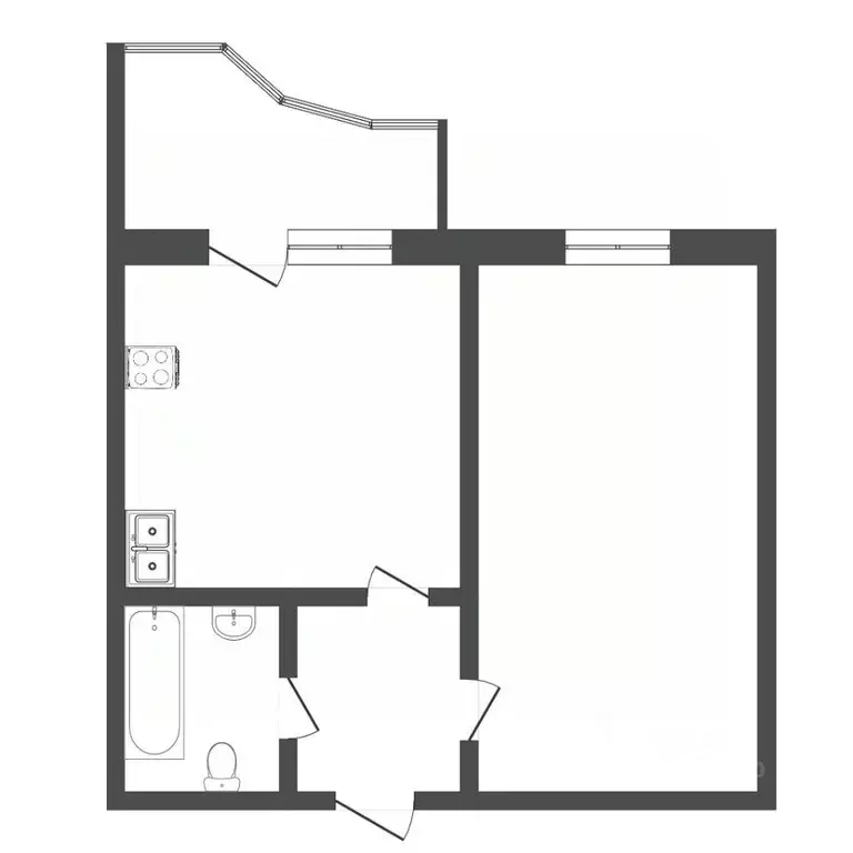 1-к кв. Тюменская область, Тюмень ул. Циолковского, 13 (41.5 м) - Фото 1