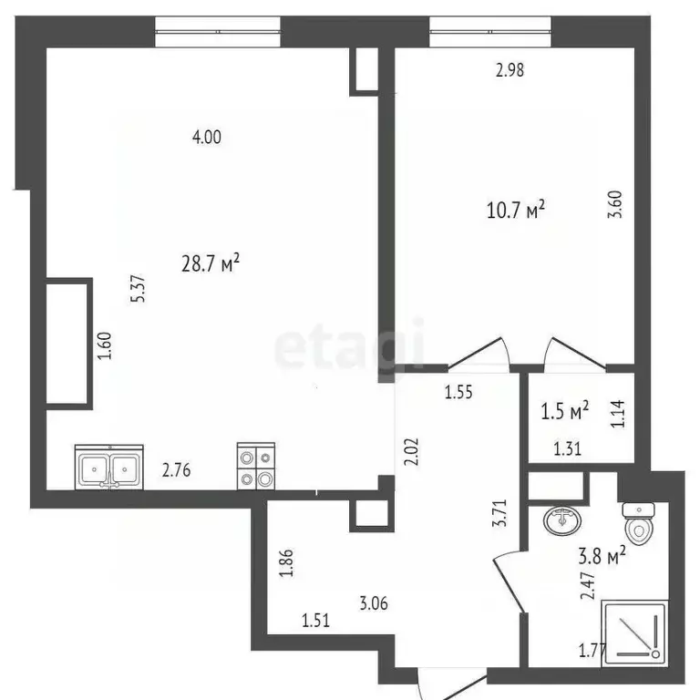 1-к кв. Тюменская область, Тюмень ул. Сакко, 24 (44.7 м) - Фото 1