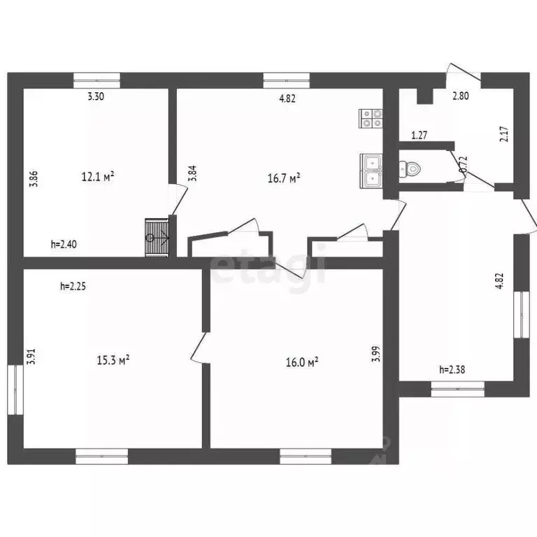 Дом в Мордовия, Лямбирский район, Берсеневское с/пос, д. Блохино  (62 ... - Фото 1