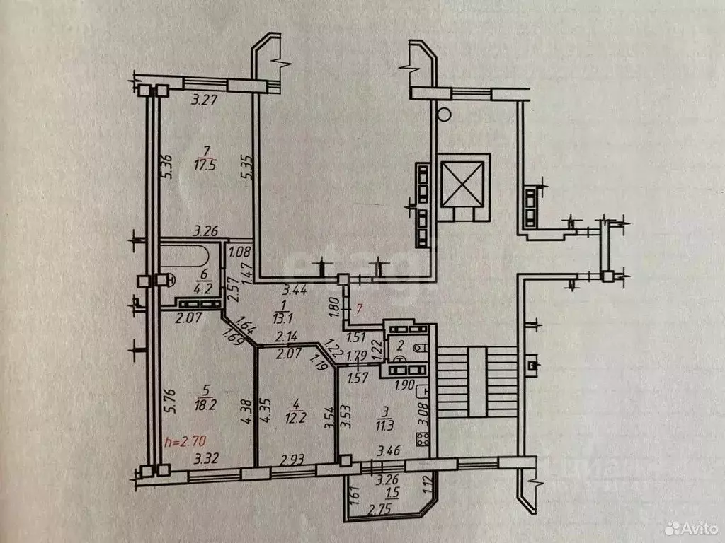 3-к кв. Псковская область, Псков Юбилейная ул., 32 (78.1 м) - Фото 2
