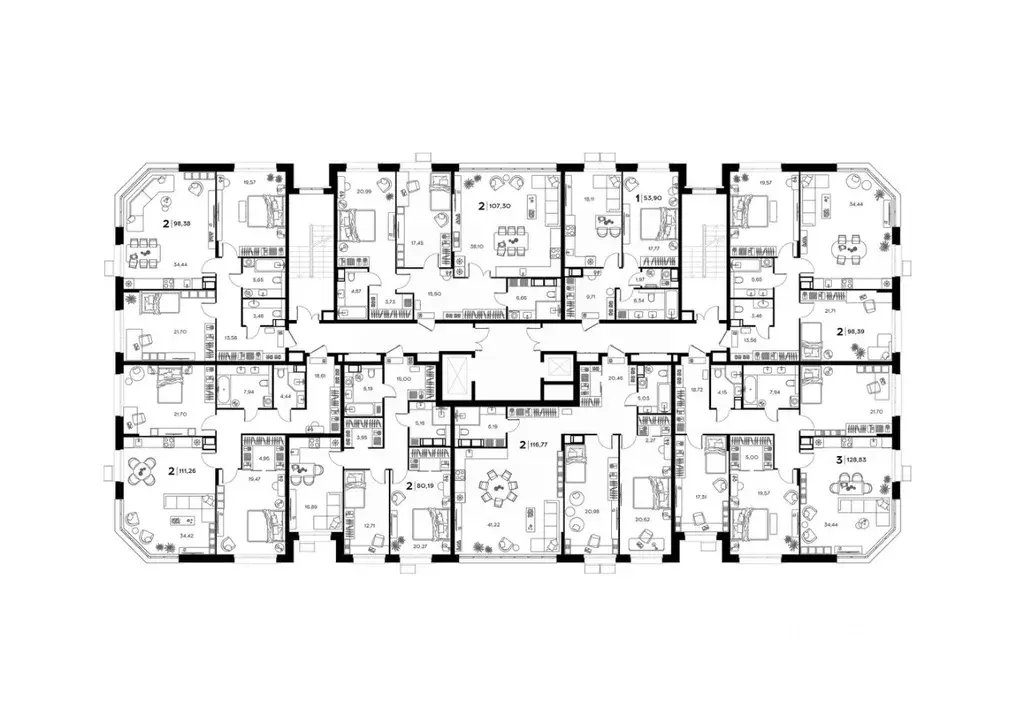 2-к кв. Пензенская область, Заречный Братская ул., 8 (111.26 м) - Фото 1