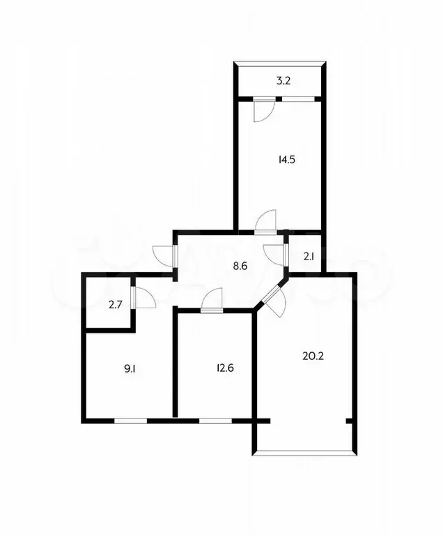 3-к. квартира, 71 м, 3/5 эт. - Фото 0