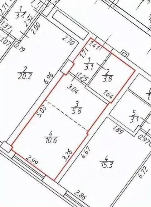 Студия Санкт-Петербург Ремесленная ул., 15 (23.3 м) - Фото 1