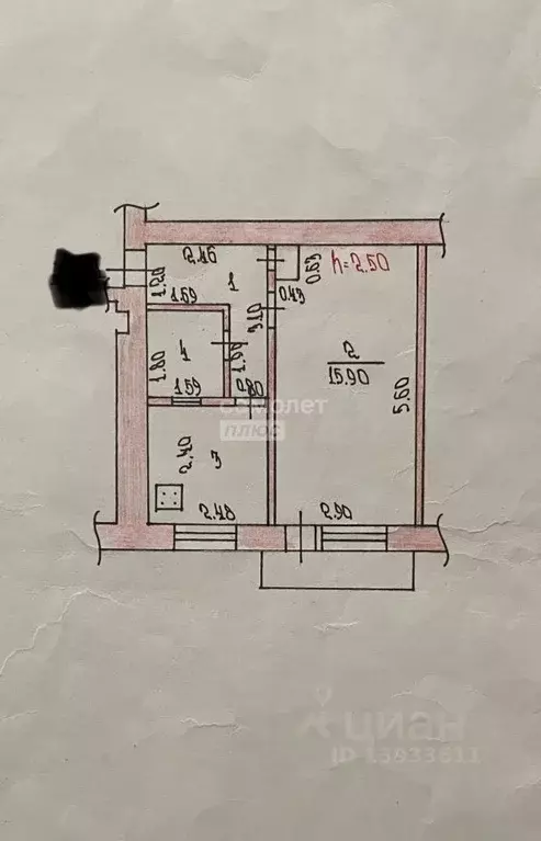 1-к кв. Чувашия, Чебоксары ул. Юрия Гагарина, 26 (29.6 м) - Фото 2