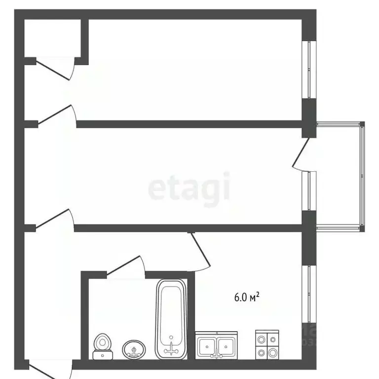 2-к кв. Нижегородская область, Выкса ул. Красные зори, 23 (46.3 м) - Фото 1