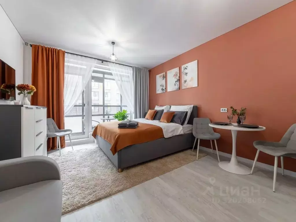 Студия Санкт-Петербург Уральская ул., 23 (28.0 м) - Фото 1